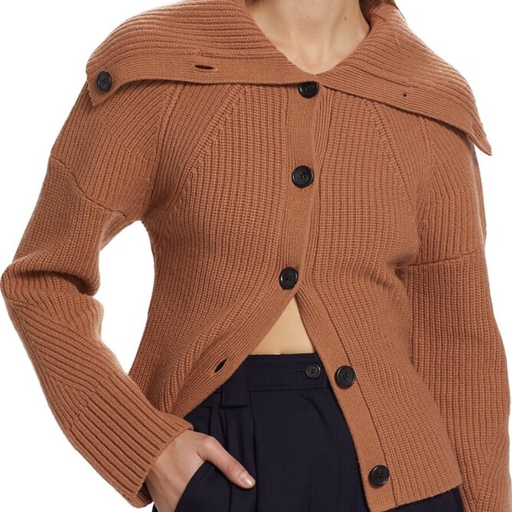 A.L.C. Suki Collared Rib-Wool Cardigan